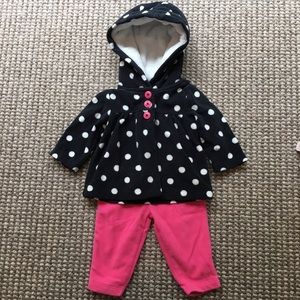 Carters 3M fleece Sherpa lined top/pants set